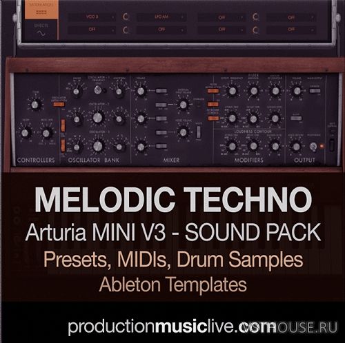 Production Music Live Arturia MINI V3 Melodic Techno Sound Pack V1 MULTiFORMAT