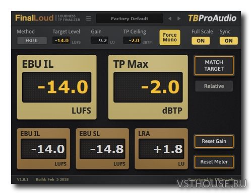 TBProAudio - FinalLoud 1.0.2 VST, VST3, RTAS, AAX x86 x64