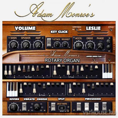Adam Monroe Music - Rotary Organ 2.0 VSTi, AAX, AUi
