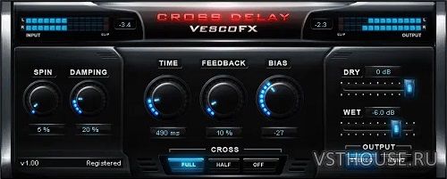 VescoFX - Cross Delay Advanced Stereo Delay Plugin 1.0.0