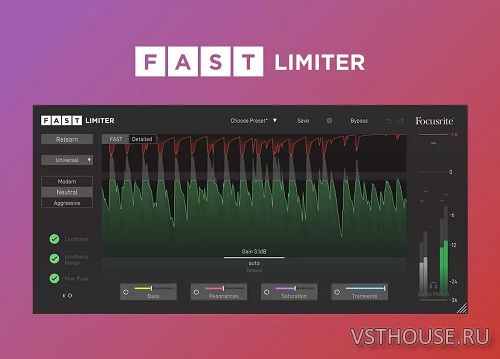 Focusrite - Fast-Limiter v1.0.0 VST, VST3, AAX x64