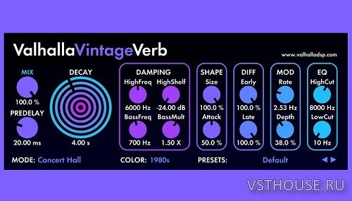 Valhalla DSP - Valhalla VintageVerb v3.0.0 VST, VST3, AAX x64