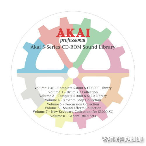 AKAI Professional - AKAI S-Series CD-ROM (Vol.1 - Vol.8) (WAV)