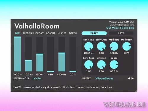 Valhalla DSP - Valhalla Room v2.0.0.5 VST, VST3, AAX x64