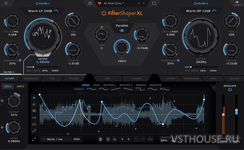 Cableguys - FilterShaper XL v1.0.3 Admin Mode VST, VST3, AAX x64