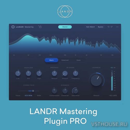 LANDR - Mastering Plugin Pro v1.1.17 VST3, AAX х64 [R2R]