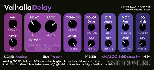 ValhallaDSP - Valhalla Delay v3.0.0 VST, VST3, AAX x64 [R2R]