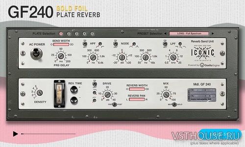 Iconic Instruments - GF240 Plate Reverb v1.0.1 VST, VST3 x64 Iconic Instruments - GF240 Plate Reverb v1.0.1 VST, VST3 x64
