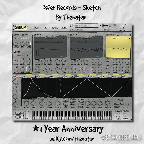 Thenatan - Xfer Serum Skin - Sketch by Thenatan (SYNTH PRESET)