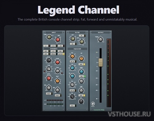 PAA Audio - Legend Channel v.1.24 Rev1 VST3, AAX x64 [BUBBiX] - процессор эффектов 