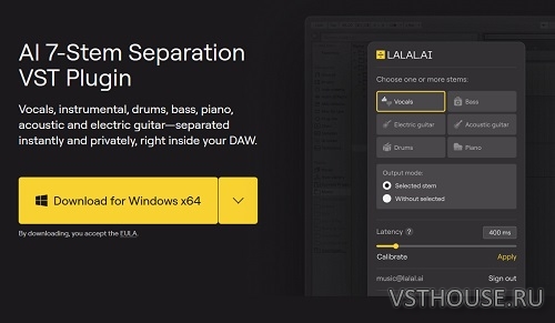 LALAL.AI - Stem Separator 2.1.0 VST3 x64 LALAL.AI - Stem Separator 2.1.0 VST3 x64