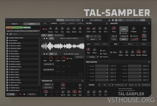 TAL Software - TAL-Sampler v4.8.6 AXX, VST2, VST3, CLAP x64 [R2R]